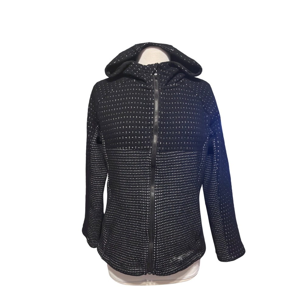 Barrett-Jackson Hoodie Women Large Black Zip Signature Series Dash Excellent